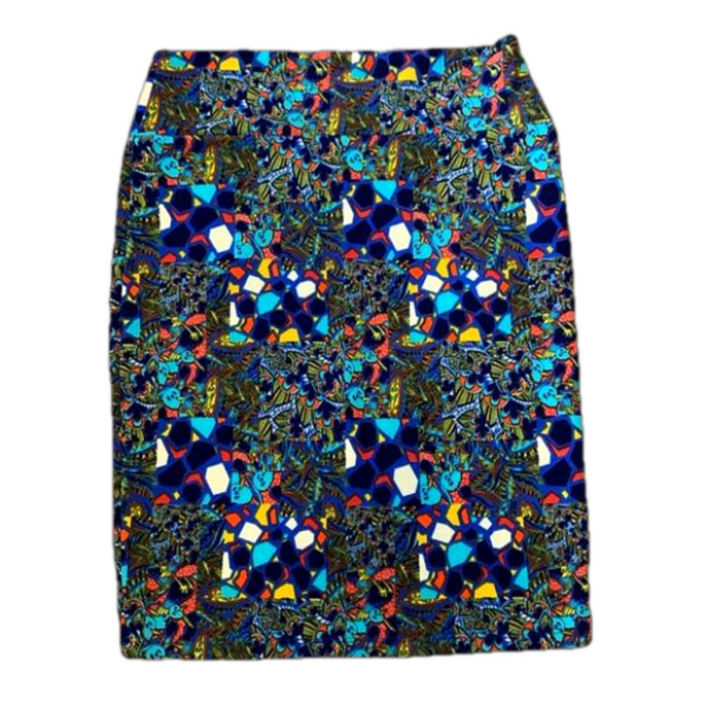 LuLaRoe Cassie The Peddle Road-Tile Pencil Skirt Medium Multiple Colors